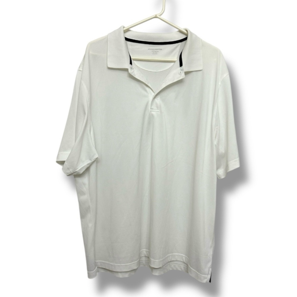 Amazon Essentials White Polo Shirt Men’s Size XXL Classic Preppy Golf Office